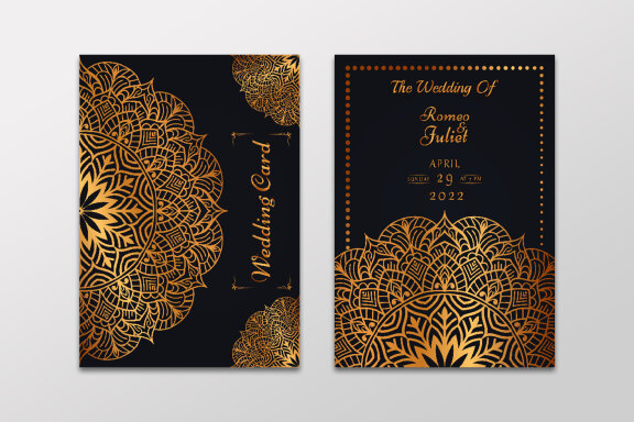Luxury Wedding Invitation Card Design Template