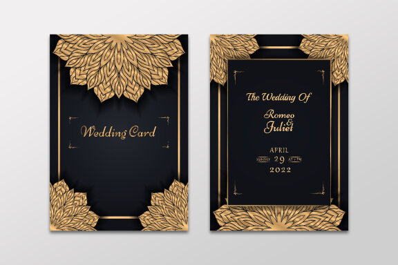 Luxury Wedding Invitation Card Design Template