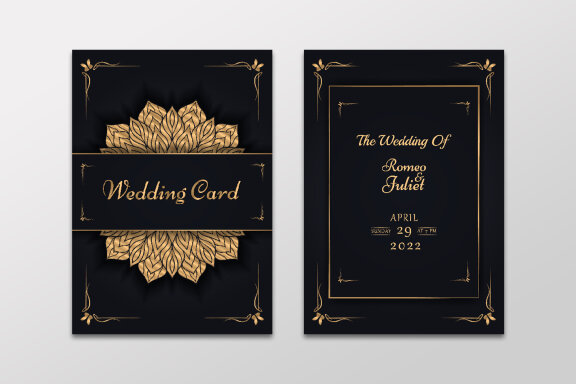 Luxury Wedding Invitation Card Design Template