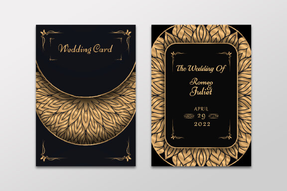 Luxury Wedding Invitation Card Design Template