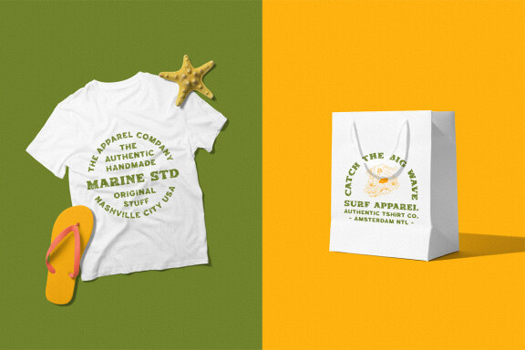 Summer Surfing - Badge Templates & Fonts