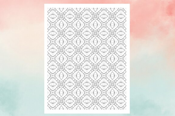 KDP Geometric pattern coloring pages Volume –2