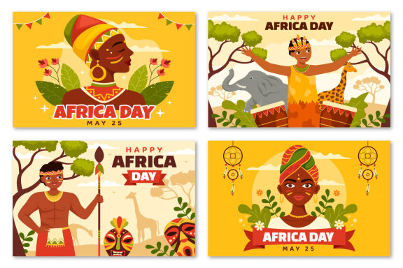 16 Happy Africa Day Illustration