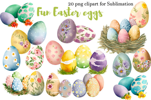 Fun Easter eggs for Sublimation Spring Rebirth Solstice