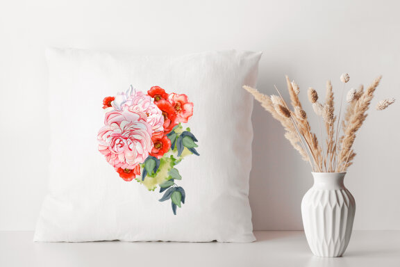 Bouquet of watercolor flowers Garden Bloom
