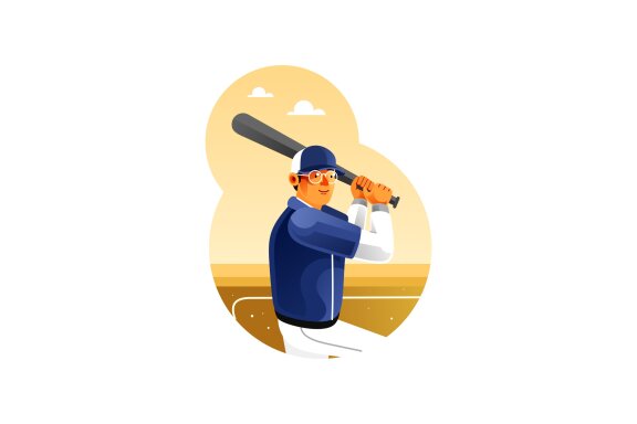 Baseball player is getting ready to hit the ball