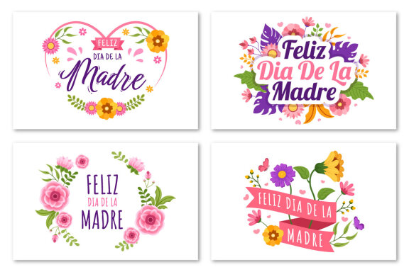 16 Feliz Dia De La Madre Illustration 