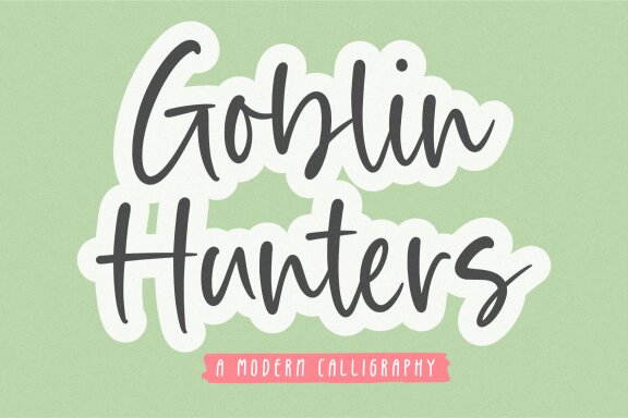 Goblin Hunters a Modern Calligraphy Font