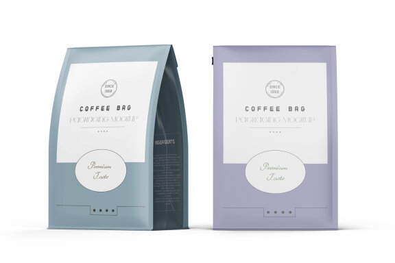 Matte Food Packaging Large Pouch Bag Mockup