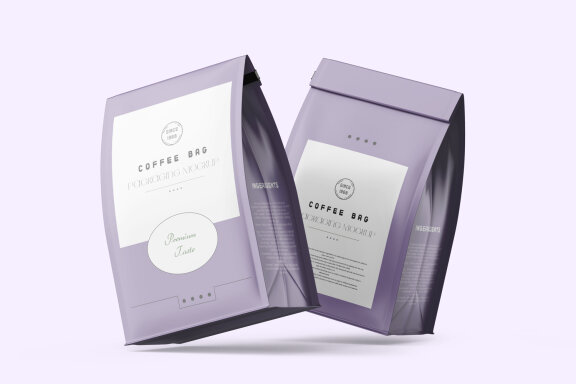 Matte Food Packaging Large Pouch Bag Mockup