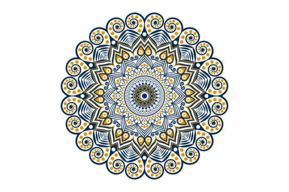 Colorful Mandala Illustration on doodle style-08