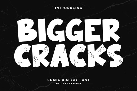 Bigger Cracks Sans Serif Decotive Font