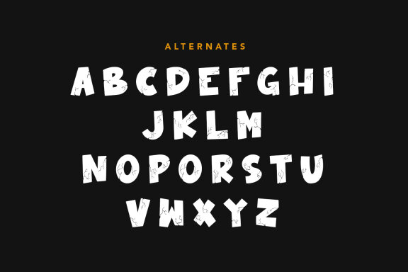 Bigger Cracks Sans Serif Decotive Font