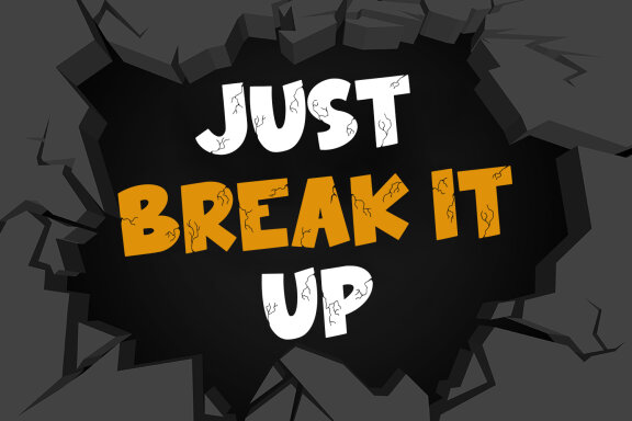 Bigger Cracks Sans Serif Decotive Font