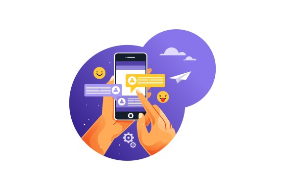 Smartphone & social media - Free illustration