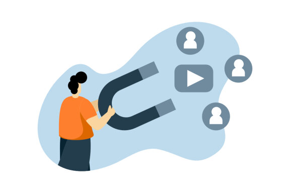 social network business Flat illustration