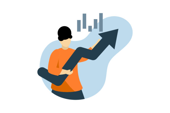 social network business Flat illustration
