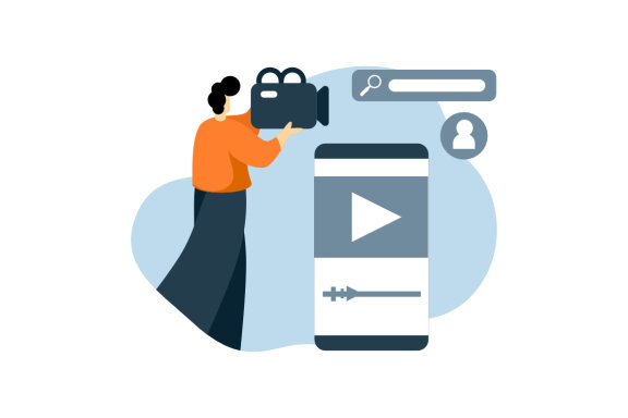 social network business Flat illustration