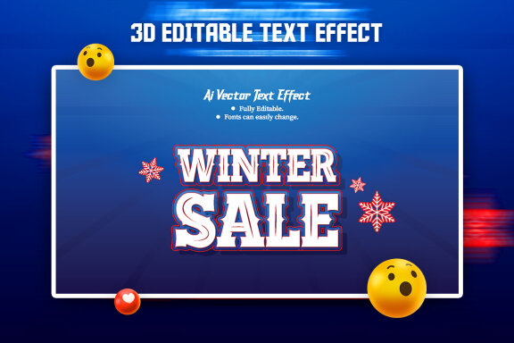 Creative 3D Editable Text Effect Design Template