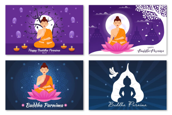 14 Happy Buddha Purnima Illustration