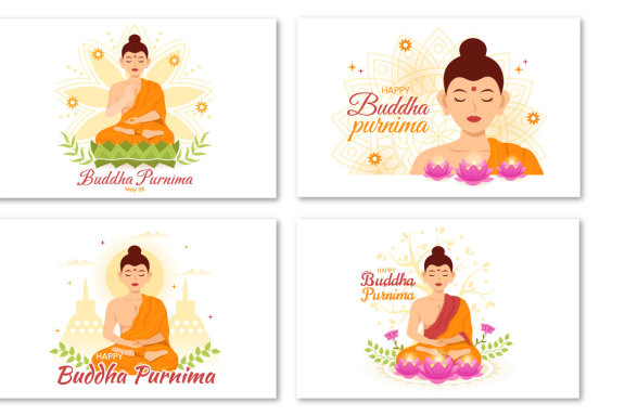 14 Happy Buddha Purnima Illustration