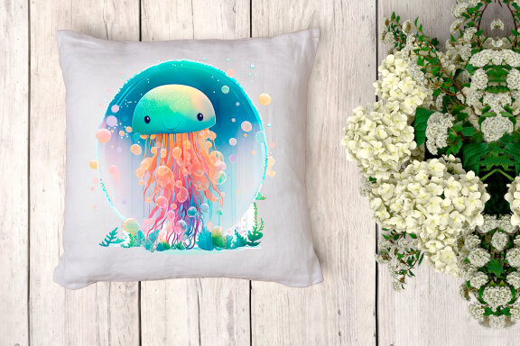 Sea Jellyfish Sublimation PNG Design