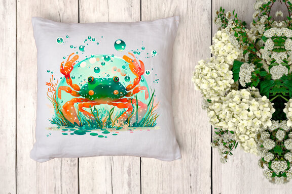  Sea crab Sublimation PNG Design, Ocean Life