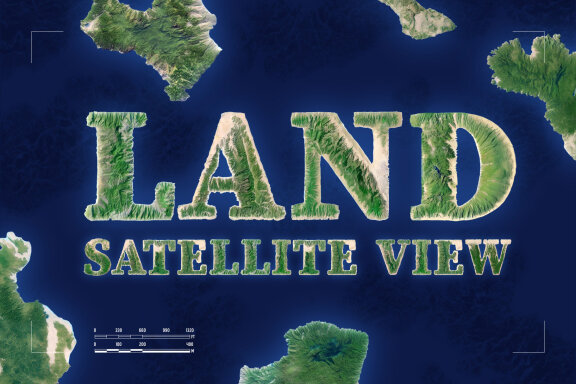 Island Map - Color Bitmap Font