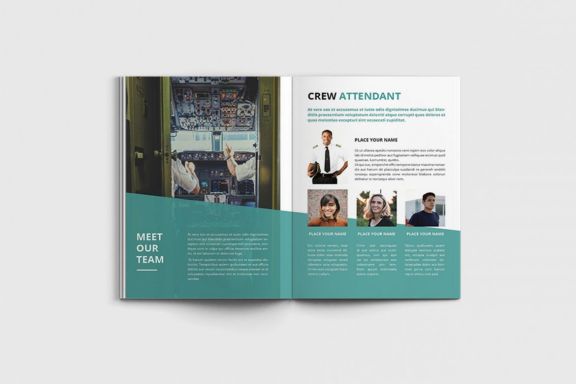 Jetcore - A4 Airlines Brochure Template