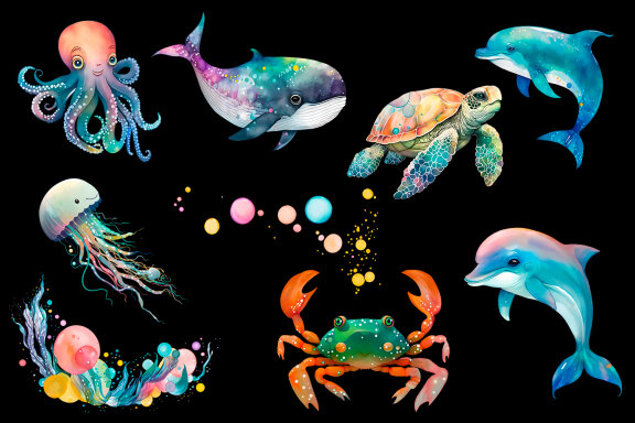 Under the sea digital clipart,  sea clipart, summer clipart