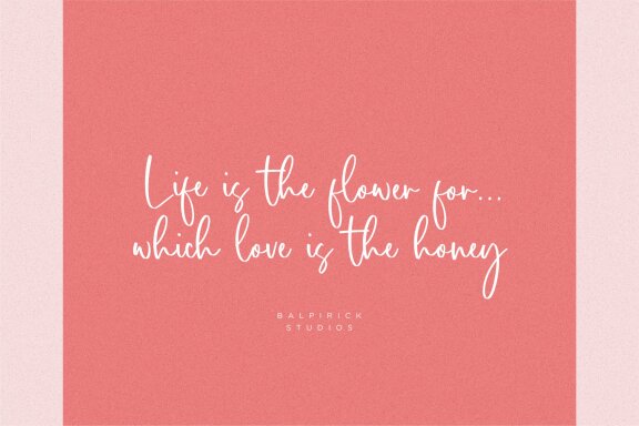 Crimson Bouquet a Modern Calligraphy Font