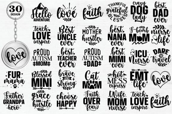 Keychain SVG Bundle