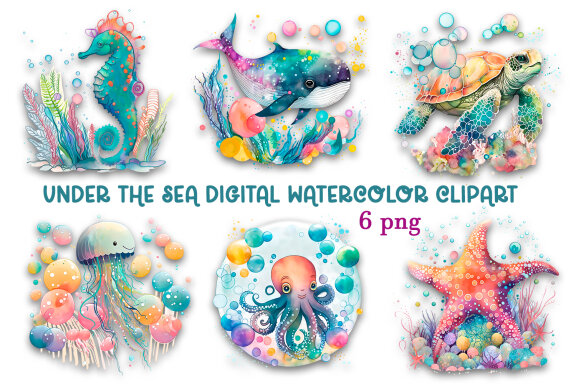 Under the sea digital clipart, sea clipart