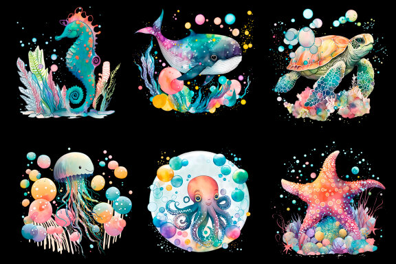 Under the sea digital clipart, sea clipart