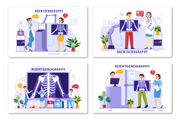 11 Roentgenography Vector Illustration