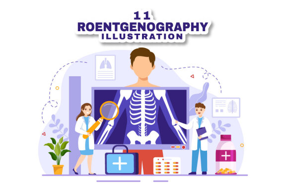 11 Roentgenography Vector Illustration