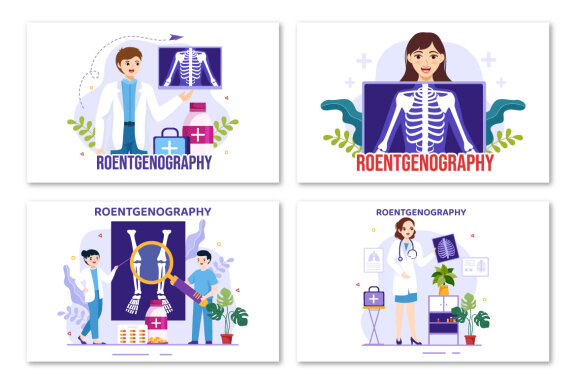 11 Roentgenography Vector Illustration