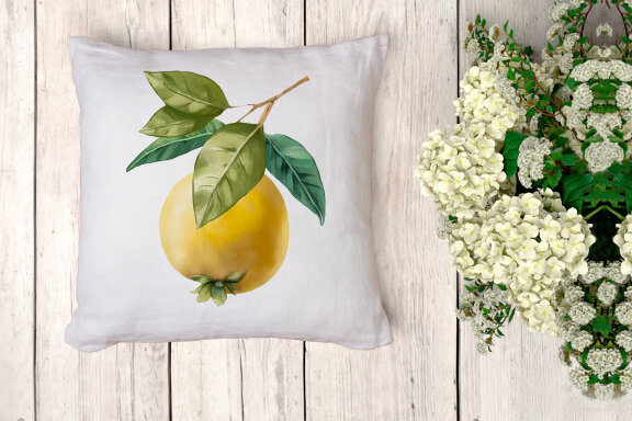 Watercolor Lemon Clipart, Yellow citrus fruit