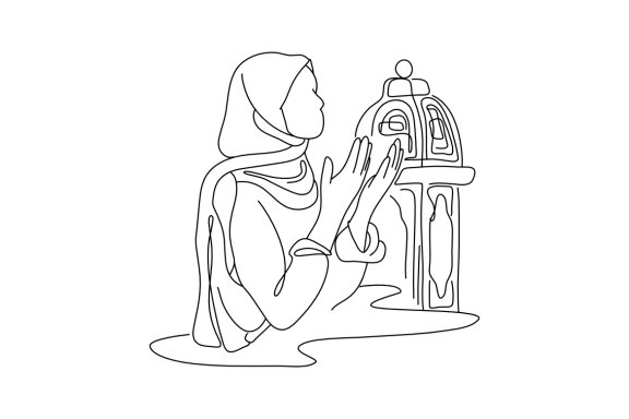 Celebrate Ramadan Linear Illustrations