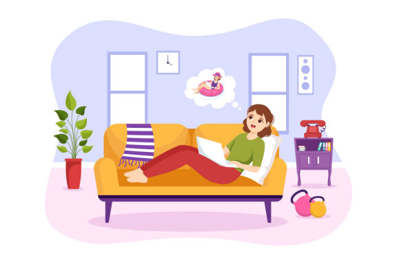 11 People Daydreaming FREE Illustration  