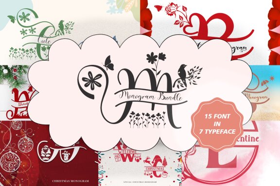 Monogram Font Bundle