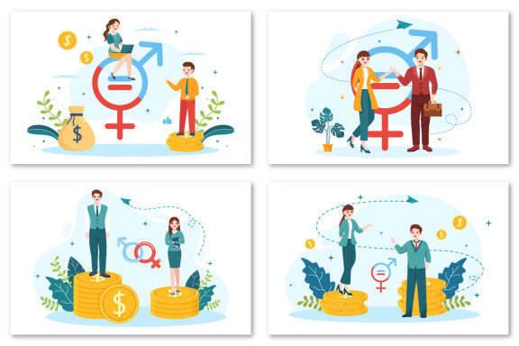 12 Sexism Men and Women Illustration