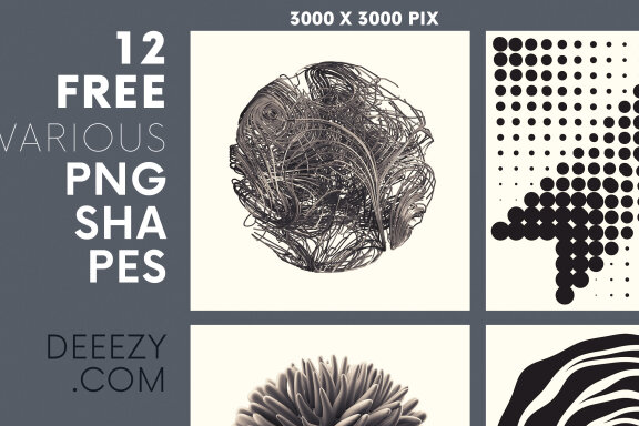 12 FREE Creative PNG Shapes