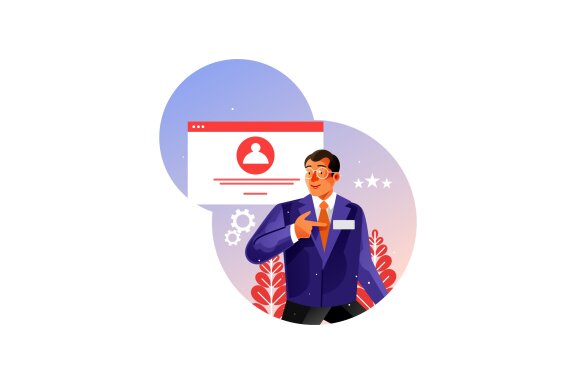 Employees introduce himself identity
