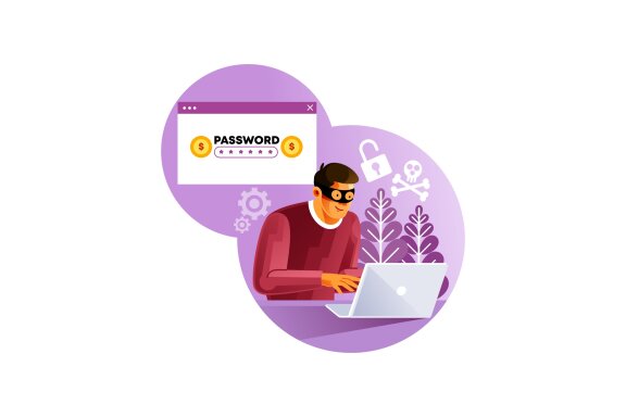 hacker activity cyber thief on internet device