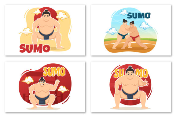 10 Sumo Wrestler Illustration 