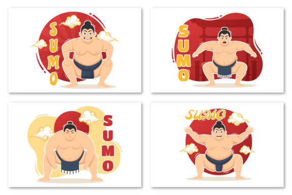 10 Sumo Wrestler Illustration 