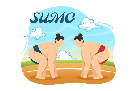 10 Sumo Wrestler Illustration 