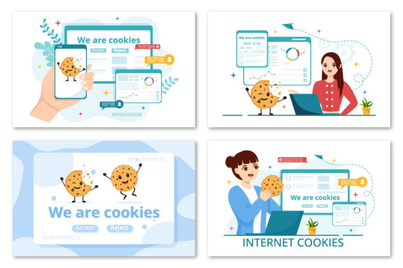 12 Internet Cookies Technology Illustration