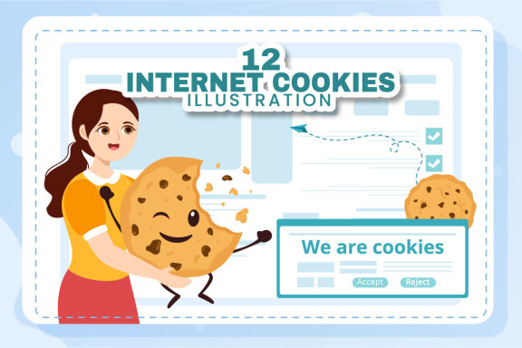 12 Internet Cookies Technology Illustration